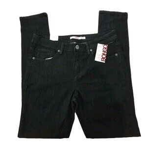 Bongo Y2K Skinny Jeans Mid Rise Black Wash HT01 Sears Juniors Size 11 NWT